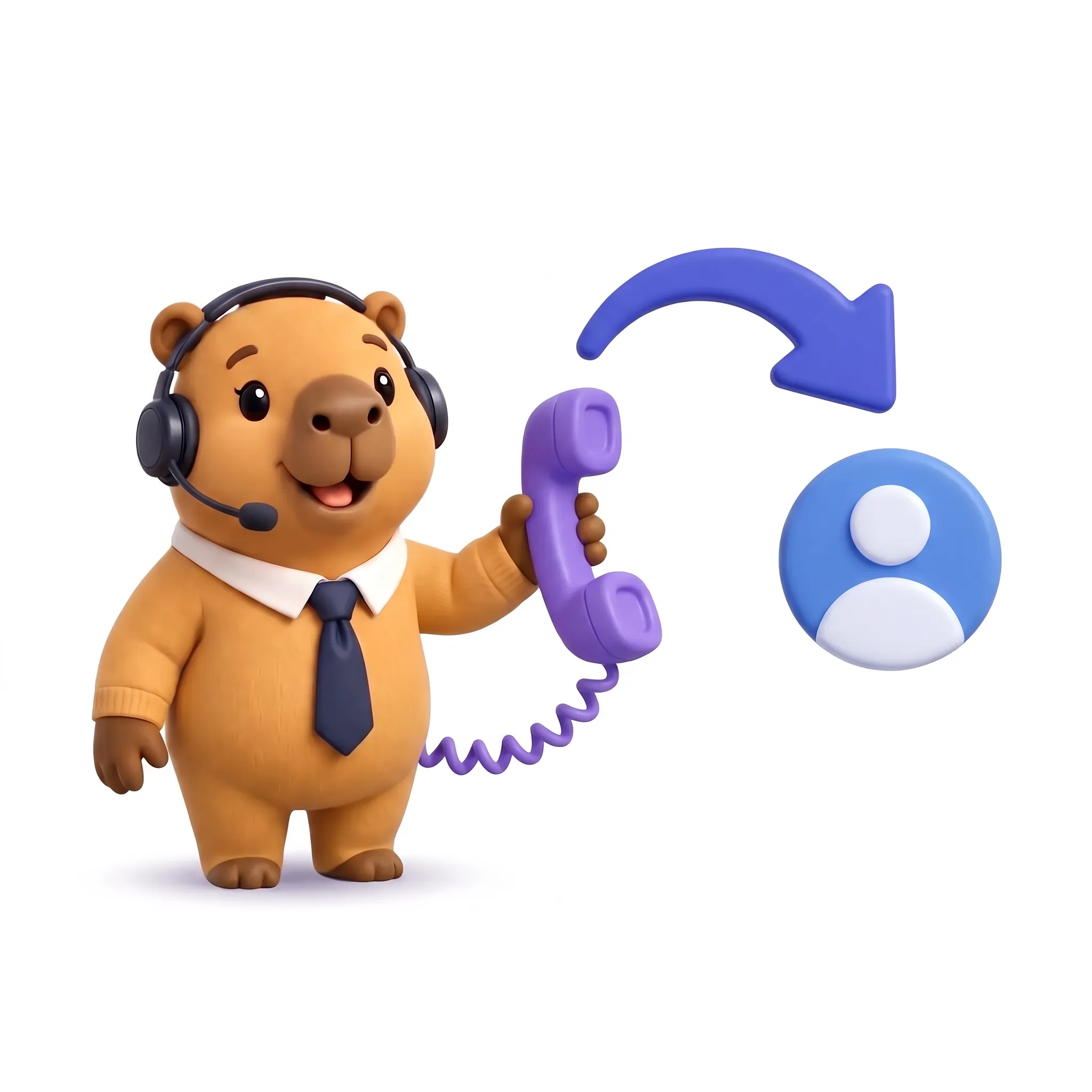 Talkybara transferring a call to a team member